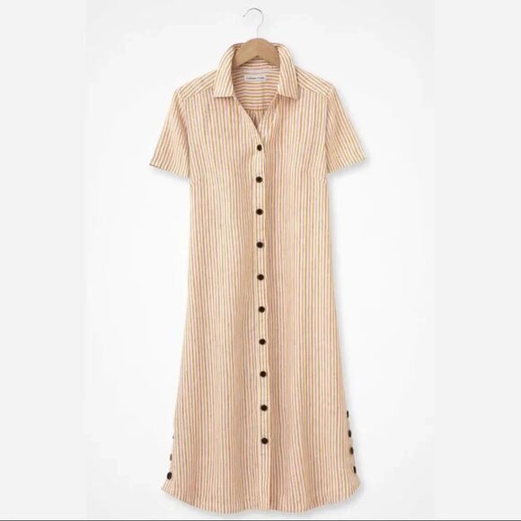 Coldwater Creek Dresses & Skirts - ✨HP✨Along Those Lines Linen Shirtdress✨